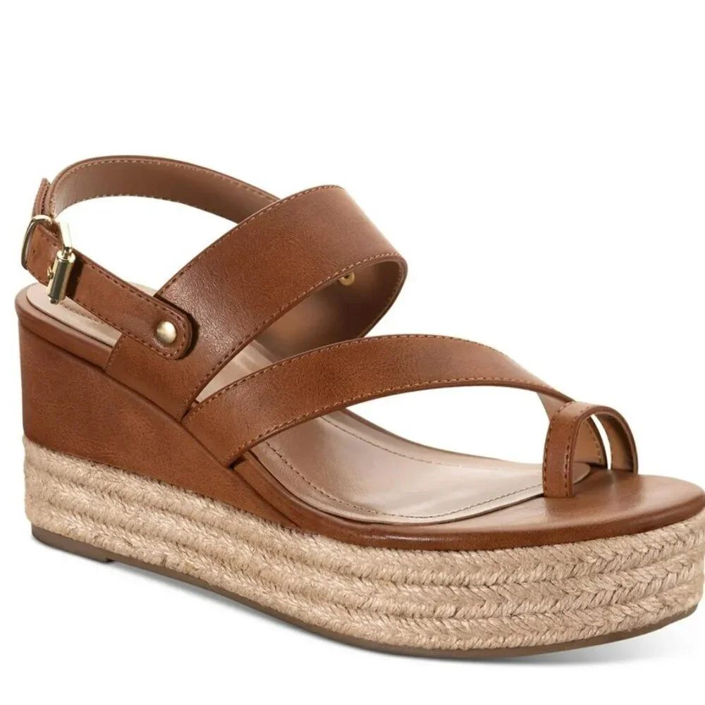 Style & Co. Womens Bettyy Toe Loop Espadrille Wedge Sandals